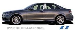 Mercedes-Benz C Class SES Trim Pillar Post - 304 Mirror Shine Stainless Steel - 6PC - P190