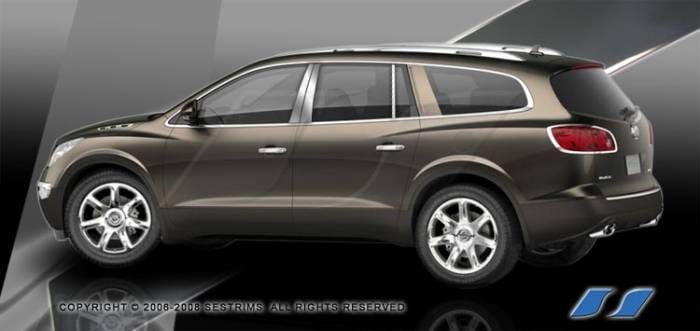 Buick Enclave SES Trim Pillar Post - 304 Mirror Shine Stainless Steel - 6PC - P191