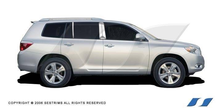 Toyota Highlander SES Trim Pillar Post - 304 Mirror Shine Stainless Steel - 6PC - P184