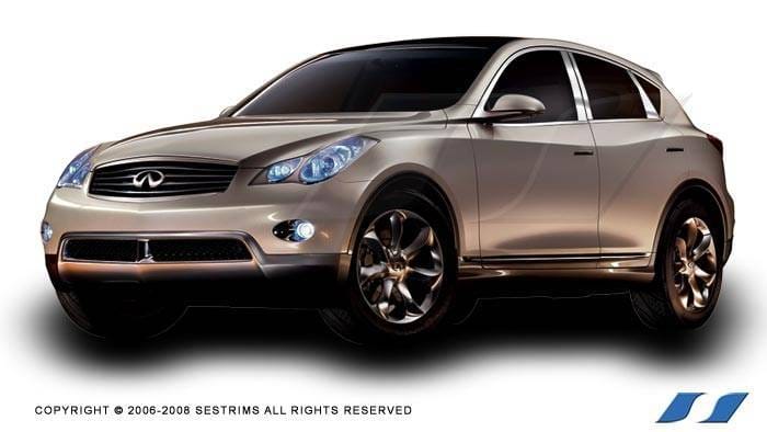 Infiniti EX35 SES Trim Pillar Post - 304 Mirror Shine Stainless Steel - 8PC - P198