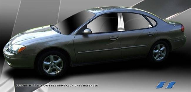 Ford Taurus SES Trim Pillar Post - 304 Mirror Shine Stainless Steel - 6PC - P204