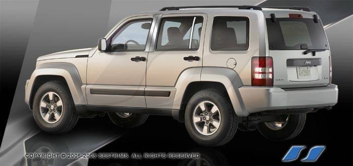 Jeep Liberty SES Trim Pillar Post - 304 Mirror Shine Stainless Steel - 6PC - P218