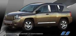 Jeep Compass SES Trim Pillar Post - 304 Mirror Shine Stainless Steel - 8PC - P226