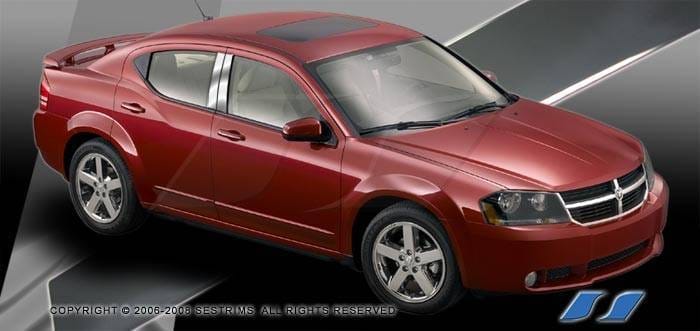 Dodge Avenger SES Trim Pillar Post - 304 Mirror Shine Stainless Steel - 4PC - P230