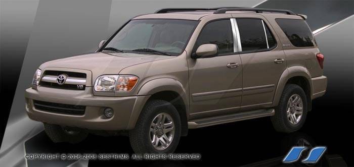 Toyota Sequoia SES Trim Pillar Post - 304 Mirror Shine Stainless Steel - 6PC - P237