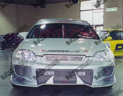 Honda Civic VIS Racing Invader-4 Front Bumper - 96HDCVC2DINV4-001