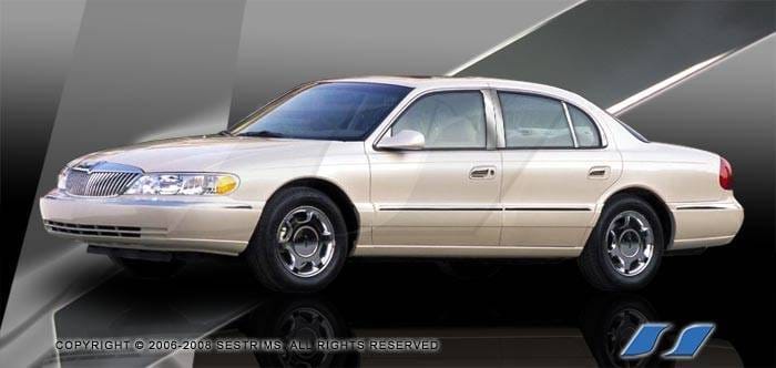 Lincoln Continental SES Trim Pillar Post - 304 Mirror Shine Stainless Steel - 6PC - P234