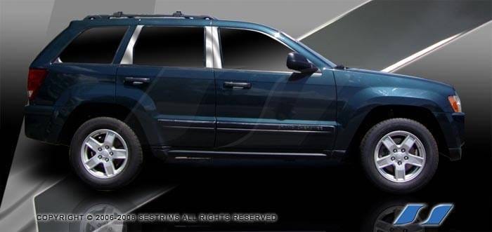 Jeep Grand Cherokee SES Trim Pillar Post - 304 Mirror Shine Stainless Steel - 6PC - P259