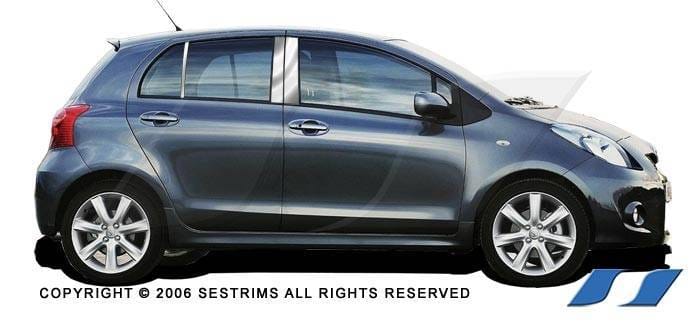 Toyota Yaris SES Trim Pillar Post - 304 Mirror Shine Stainless Steel - 4PC - P260
