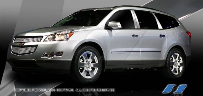 Chevrolet Traverse SES Trim Pillar Post - 304 Mirror Shine Stainless Steel - 6PC - P255