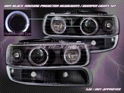 JDM Black Halo Headlights Combo
