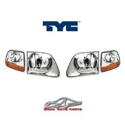 Chrome Clear TYC Headlights With Corner