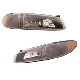 Black Euro Headlights Amber Corner