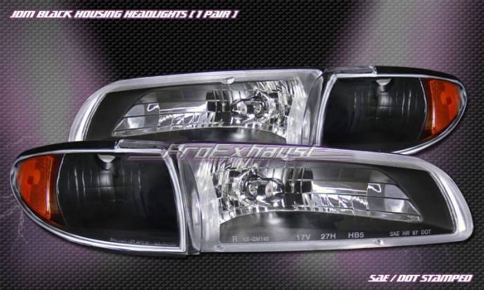 JDM Black Housing Headlights Black Corner