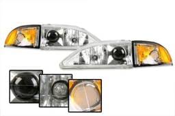 Chrome Pro Headlights With Amber Corner