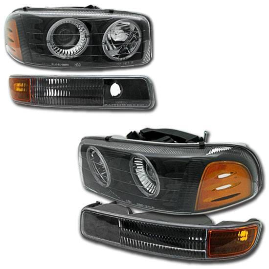 Black Dual Halo Headlights With Corner