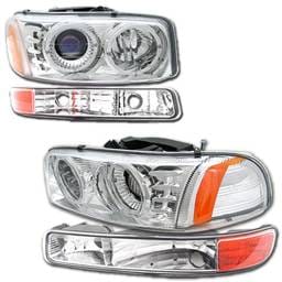 Chrome Dual Halo Headlights With Corner
