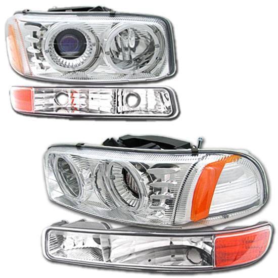 Chrome Dual Halo Headlights With Corner