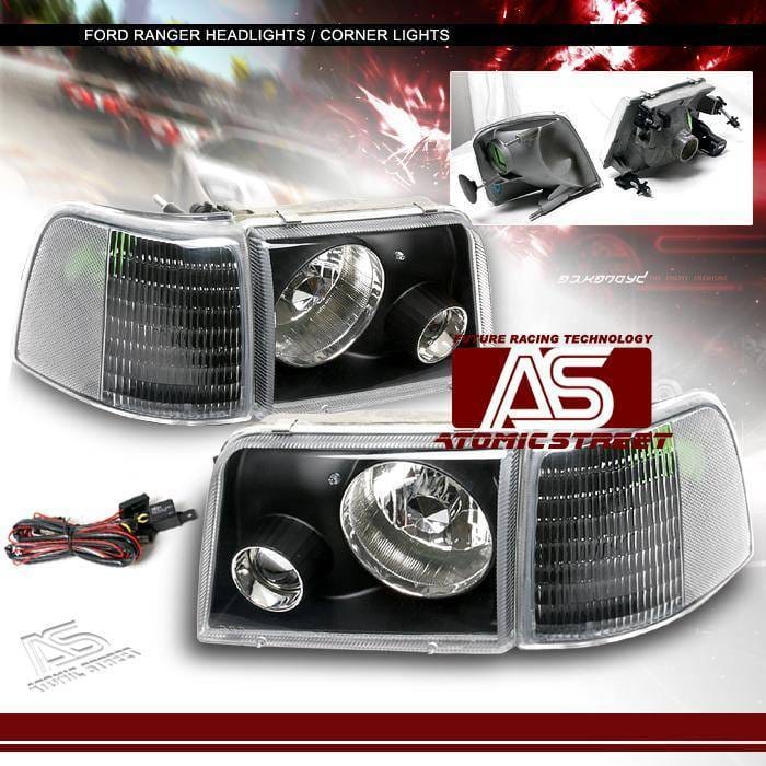 Black Pro Headlights With Corner