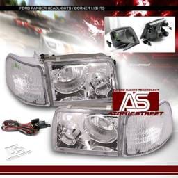 Euro Chrome Pro Headlights With Corner