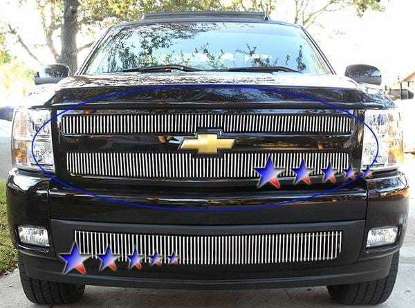Chevrolet Silverado APS Billet Grille - Upper - Aluminum - C65766V