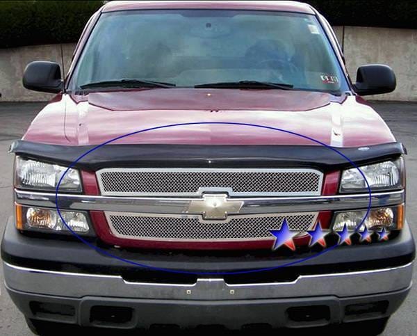 Chevrolet Silverado APS Wire Mesh Grille - Upper - Stainless Steel - C75717T