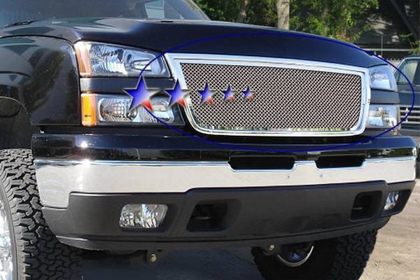 Chevrolet Silverado APS Wire Mesh Grille - Upper - Stainless Steel - C76576T