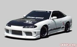 Nissan 240SX Chargespeed Body Kit Conversion to S-15 Wide Body FK with Vented Carbon Hood - CS7073FK4