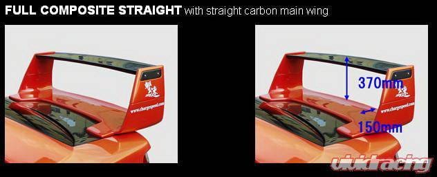 Subaru WRX Chargespeed Full Composite Wing Straight with Top - CS978CW3