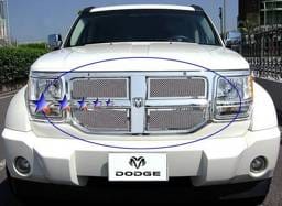 Dodge Nitro APS Wire Mesh Grille - Upper - Stainless Steel - D76473T