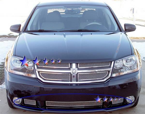 Dodge Avenger APS Wire Mesh Grille - Bumper - Stainless Steel - D76519T
