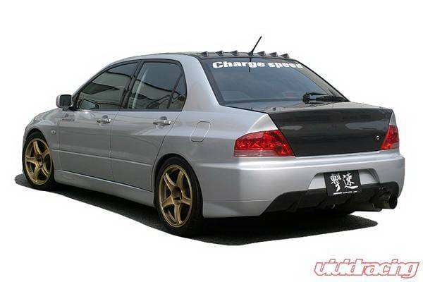 Mitsubishi Lancer Chargespeed Rear Bumper with OEM JDM Evo IX Rear Bumper Style with Center Diffuser
