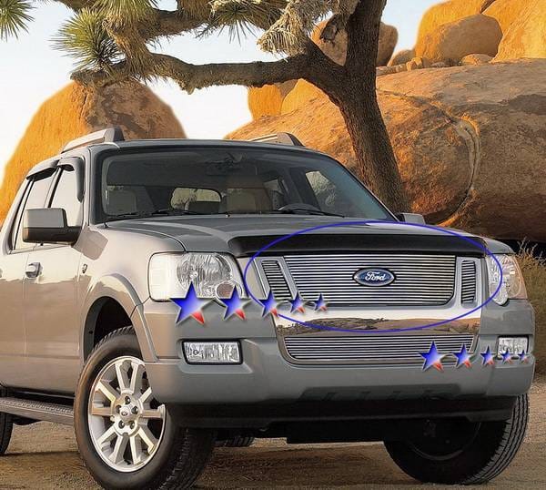 Ford Explorer APS Billet Grille - with Logo Opening - Upper - Aluminum - F65536A