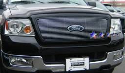 Ford F150 APS Billet Grille - Honeycomb Style with Logo - Upper - Stainless Steel - F65727S