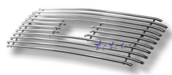 Ford F350 APS Tubular Grille - Center with Logo Opening - Upper - Stainless Steel - F68000S