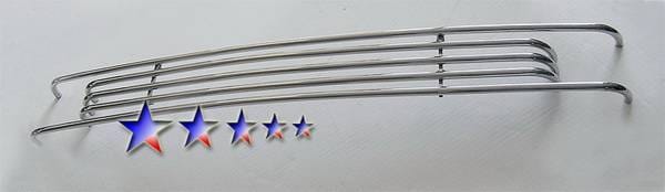 Ford F250 APS Tubular Grille - Center with Fog Lights Covered - Bumper - Stainless Steel - F68002S