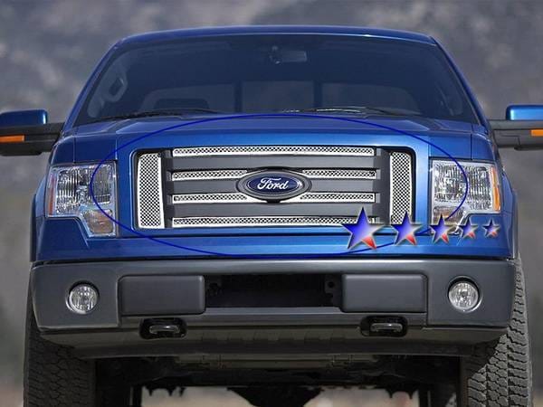 Ford F150 APS Wire Mesh Grille - Upper - Stainless Steel - F76606T