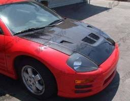 Mitsubishi Eclipse VIS Racing EVO Black Carbon Fiber Hood - 00MTECL2DEV-010C