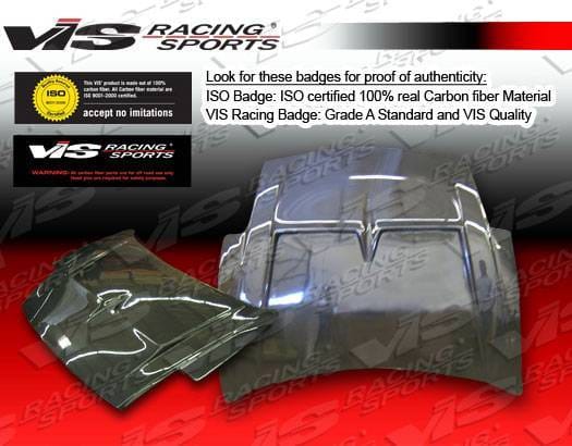 Mitsubishi Eclipse VIS Racing Monster Black Carbon Fiber Hood - 00MTECL2DMON-010C