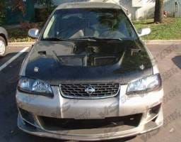 Nissan Sentra VIS Racing EVO Black Carbon Fiber Hood - 00NSSEN4DEV-010C