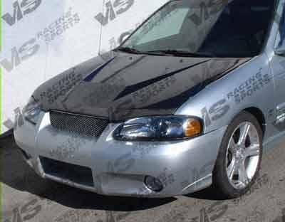 Nissan Sentra VIS Racing Invader Black Carbon Fiber Hood - 00NSSEN4DVS-010C