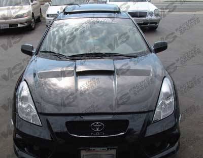 Toyota Celica VIS Racing Xtreme GT Black Carbon Fiber Hood - 00TYCEL2DGT-010C
