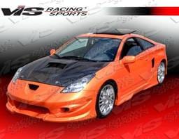 Toyota Celica VIS Racing Invader Black Carbon Fiber Hood - 00TYCEL2DVS-010C