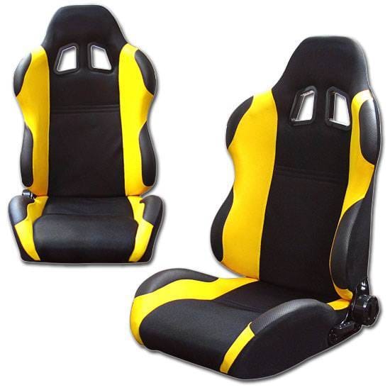 Sport Racing Seats Red Yellow Orange Grey thumbnail 3