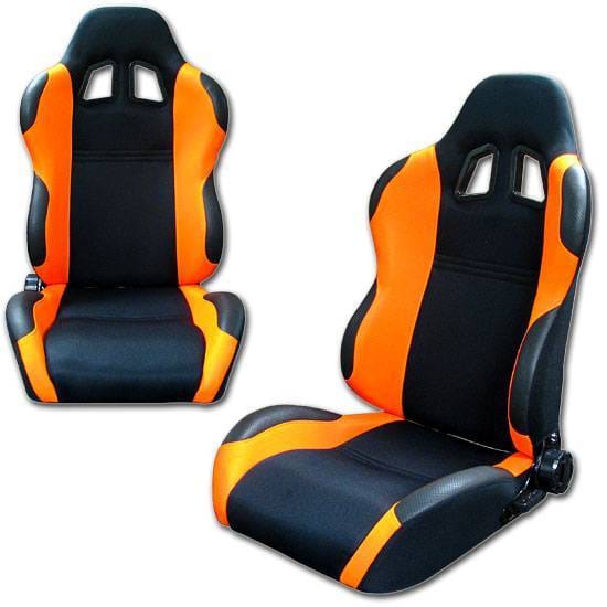 Sport Racing Seats Red Yellow Orange Grey thumbnail 4