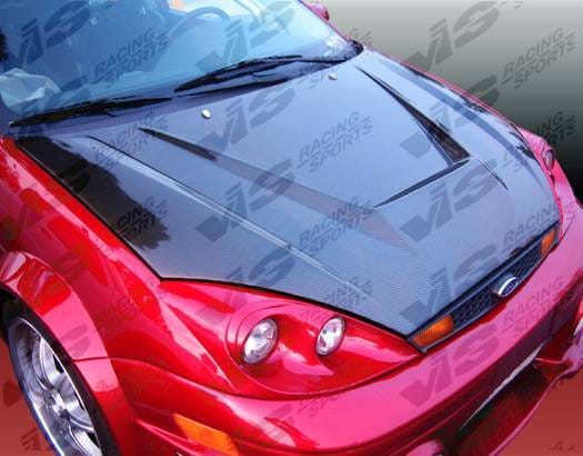 Ford Focus VIS Racing Invader Black Carbon Fiber Hood - 00FDFOC2DVS-010C