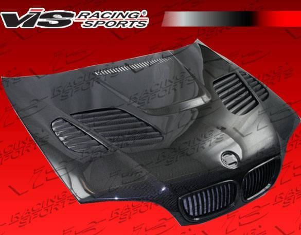 BMW 3 Series 4DR VIS Racing GTR Black Carbon Fiber Hood - 02BME464DGTR-010C