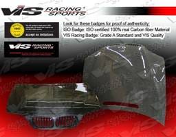 BMW 3 Series 4DR VIS Racing OEM Black Carbon Fiber Hood - 02BME464DOE-010C