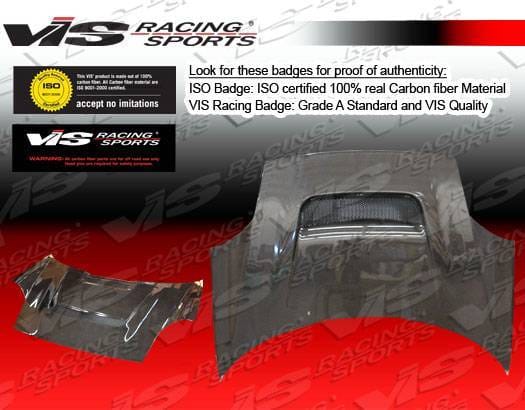 Toyota MRS VIS Racing V Line Black Carbon Fiber Hood - 00TYMRS2DVL-010C