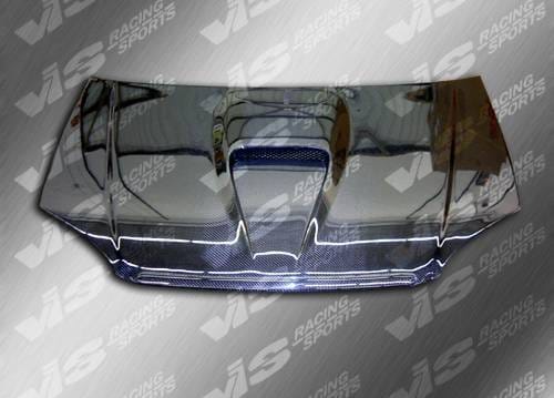 Honda Civic 2DR & 4DR VIS Racing G Force Black Carbon Fiber Hood - 01HDCVC2DGF-010C